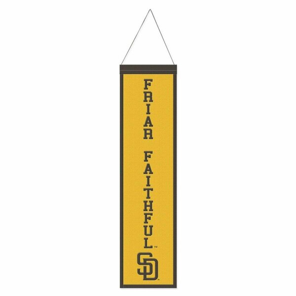 Wraft Fanatics 8 x 32 in. Heritage Slogan Design San Diego Padres Wool Banner 9416647851